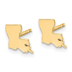 14KY Louisiana State Earrings