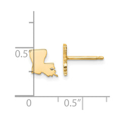 14KY Louisiana State Earrings