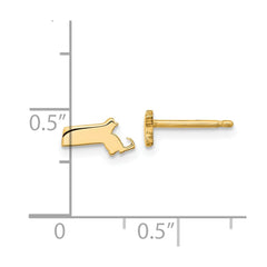 14KY Massachusetts State Earrings