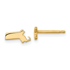 14KY Massachusetts State Earrings