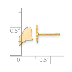 14KY Maine State Earrings