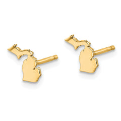 14KY Michigan State Earrings