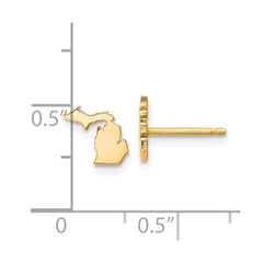 14KY Michigan State Earrings