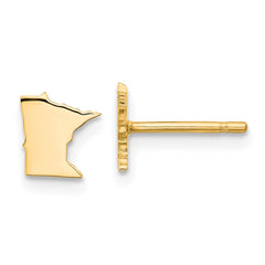 Sterling Silver/Gold-plated Minnesota State Earrings