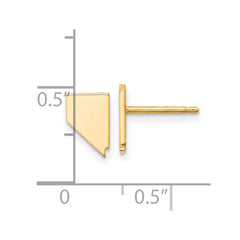 14KY Nevada State Earrings