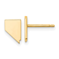 14KY Nevada State Earrings