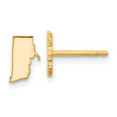 14KY Rhode Island State Earrings
