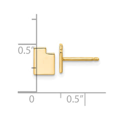 14KY Utah State Earrings
