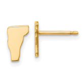 14KY Vermont State Earrings