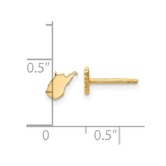 14KY West Virginia State Earrings