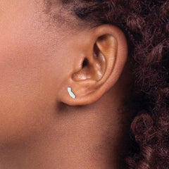 Sterling Silver/Rhodium-plated California State Earrings