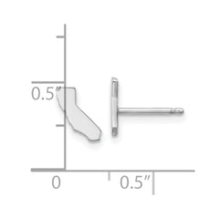 14KW California State Earrings
