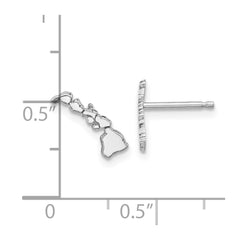14KW Hawaii State Earrings