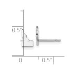 14KW Idaho State Earrings
