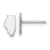 14KW Illinois State Earrings