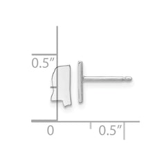 14KW Mississippi State Earrings