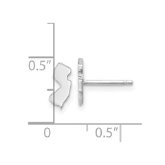 14KW New Jersey State Earrings
