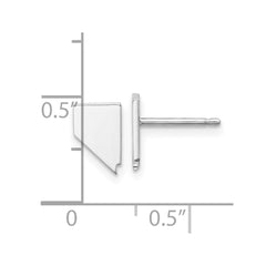 14KW Nevada State Earrings
