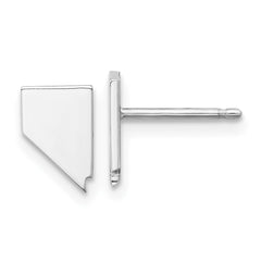 14KW Nevada State Earrings