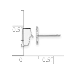 14KW Rhode Island State Earrings