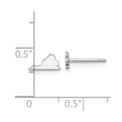 14KW Virginia State Earrings