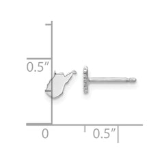 14KW West Virginia State Earrings