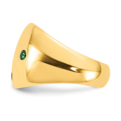 14KY 3 Birthstone Personalized Cigar Ring