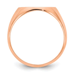 Sterling Silver/Rose-plated Textured Monogram Signet Ring - 2
