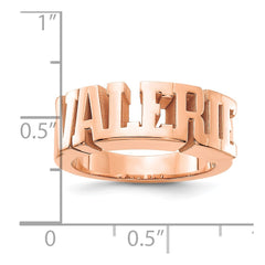 14k Rose Gold Cut-out Name Rings