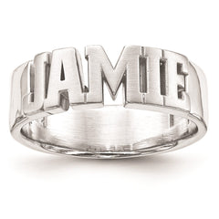 10k White Gold Cut-out Name Ring - 2