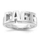 10k White Gold Cut-out Name Ring - 2