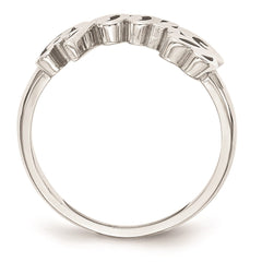 14k White Gold Name Plate Ring