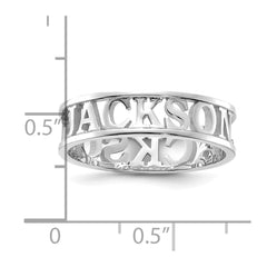 10k White Gold Cut-out Name Ring