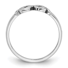 10k White Gold Monogram Ring - 4