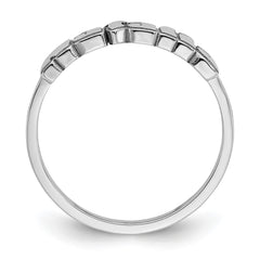10K White Gold Polished Personalized Name Ring