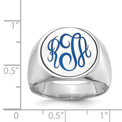 10KW Round with Engravable Top Signet Ring