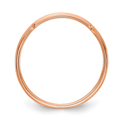 14k Rose Gold Heart and Name Bar Ring