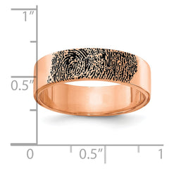14k Rose Gold Fingerprint Ring