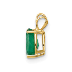 14k 7x5mm Pear Emerald Pendant