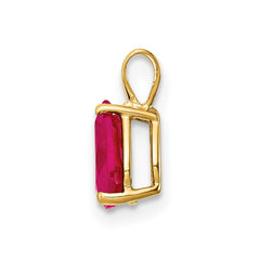 14k 7x5mm Pear Ruby Pendant