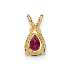 14k 7x5mm Pear Ruby Pendant