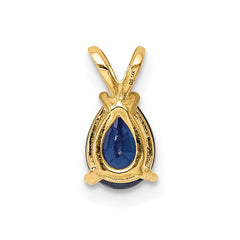 14k 7x5mm Pear Sapphire Pendant