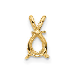 14k 7x5mm Pear Pendant Mounting