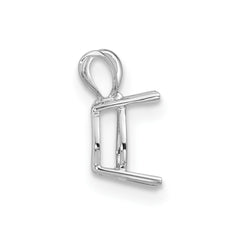 14k White Gold 7x5mm Pear Pendant Mounting