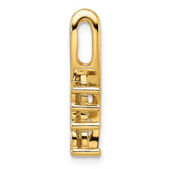 14k Holds 3.6/3.1/2.9mm Three-Stone Curved Bar Chain Slide Mounting