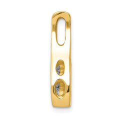 14k Complete 3/8 carat Three-Stone VS Diamond Curved Bar Chain Slide