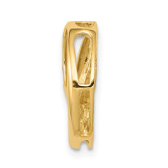 14k Complete 3-3.2mm VS Diamond Three-Stone Circle Chain Slide
