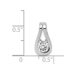 14k White Gold Holds 4.7mm Stone Teardrop-Shape Slide Mounting Fits up to 3mm Regular/6mm Fancy or Reversible Omega