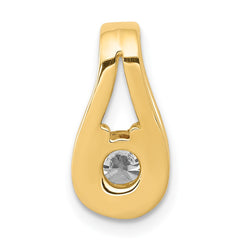 14k Complete 4.7mm A Diamond Teardrop-Shape Slide Fits up to 3mm Regular/6mm Fancy or Reversible Omega