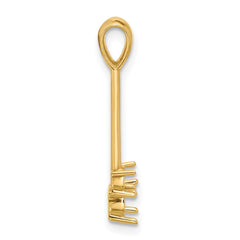 14k Holds 4.4mm/3.4mm Two-stone Pendant Mounting